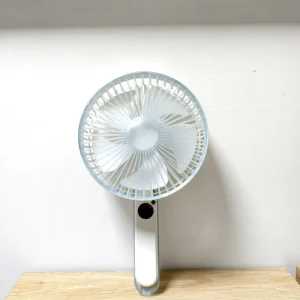 Summer 4000mAh Rechargeable Wall mounted Hanging 4 gear Fan LED Display Portable Small Desktop Foldable Design Handheld Fan