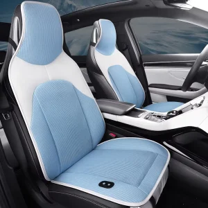 Summer Car Seat Ventilated Cushion Fan 12V 24V Electric Air Conditioning Massage Seat Pad Synthetic Fiber Filling for Trucks