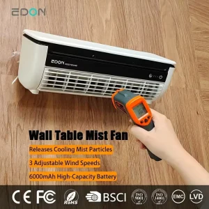 Summer Ce Rohs Rechargeable Portable Usb Mini Wall Mount Table Mist Cooling Fan Ventilador Recargable