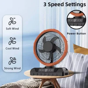 Summer Changrong Best Table Fan 10 Inch with 3 Speed USB Output & Type C Input 1 8 Hrs Timer Function to Beat the Heat