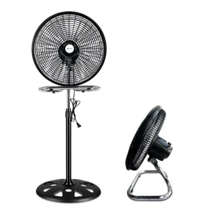 Summer Cooling Popular 45 Cm 18 Inch 3 in 1 Pedestal Stand Fan with Plastic Grill 5 Plastic Blade 60 w Power