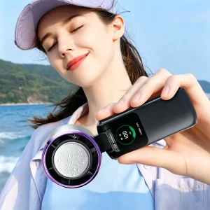 Summer Custom Portable Air Cooling Fan USB Rechargeable 3600mAh High Speed Personal Handheld Fan Ice Cooling