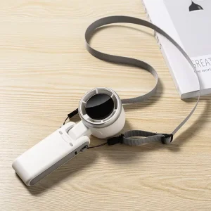 Summer High-Speed Brushless USB Car Charger Wearable Foldable Handheld Fan with 4000mAh Battery for Neck Use