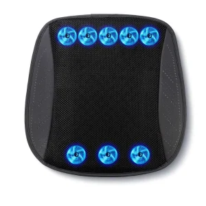 Summer Minimalist Car Seat Cushion Cool Breathable Heat Dissipation Ice Silk Pad with Household USB Fan