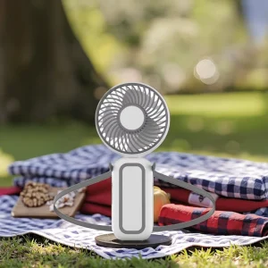 Summer Portable Mini Pocket Fan Three Speed Rechargeable USB Electric Low Noise Outdoor Use Car Table English speaking Plastic