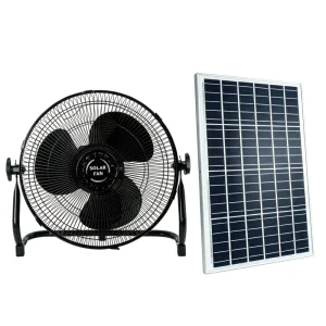 Summer Rechargeable Solar Electric Fan with Solar Panel 12inch Mobile Rechargeable Solar Fan for Indoor/Outdoor