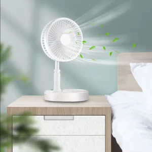Summer Table Fan Electric Battery Small Desk Fan USB Portable Camping Foldable Rechargeable Mini Stand Fan