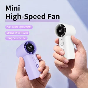 Super Mini Turbo Handheld Fan High Speed Strong Wind Pocket Size Portable Rechargeable Small Hand Cooling Fan