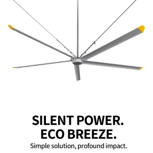 Super Quiet 96 100inch 2.6m HVLS Ceiling Fans for Hospitals Low Noise Energy Saving PMSM Moto Air Circulation Ventilator