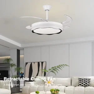 Suppliers Indoor 42W 42 Inch ABS 4 Blades Invisible Led Ceiling Fan With Light