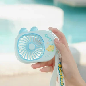 Swim Duck Outdoor USB Wearable Cooling Portable Fan Personal Neckband Hanging Keychain Hanging Mini Fan USB Rechargeable Fans