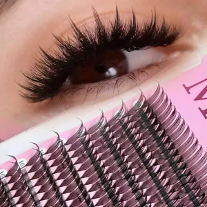 Synthetic Hair 3D Effect Sparkle Cruelty Free Vegan Handmade Easy Fan Individual Lashes Premade Fan Feathered Eyelash Extensions