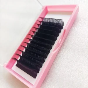Synthetic Hair Natural Easy Fan Lashes 12mm Matte Individual Eyelash Extensions Handmade Soft From Shandong