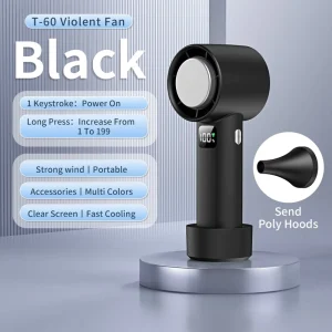 T 60 Customized Portable Fan Light Handheld for Outdoor Household Car Hotel Use English Operating Plastic Material