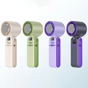 T15S Refrigeration Icy Wearable Handheld Portable Fan Brushless Motor Lithium Battery Digital Display Foldable Camping Car