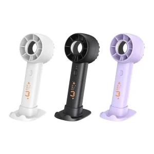 T16 Base Support Desk Fan USB Charged Lithium Battery Mini Handheld 3 Speed 5 Blade Low Noise Pocket Size High Speed