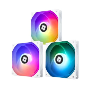 TL-C12CW-S X3 120mm White ARGB Fan 4Pin PWM Addressable LED for Gaming PC Case Cooler CPU Radiator Custom Build