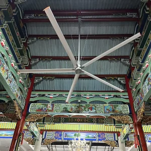 TOPF-16FT 5m Large HVLS Industrial Ceiling Fan 110V/220V/380V Low Noise <38dB 5 Aluminum Alloy Blades Touch Motor