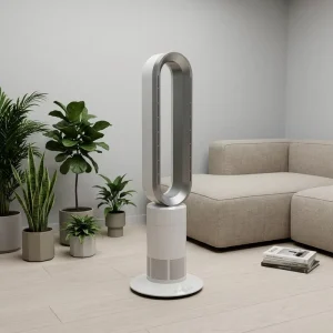 TP-09 Smart Portable Floor Heater & Fan with Remote Control Dual Heating/Cooling Air Purifier Plastic Household