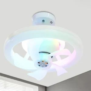 TSINYE Ceiling Fan with Lighting and Remote Control LED Dimmable Light Adjustable Wind Speed Invisible Quiet Fan Ceiling Light
