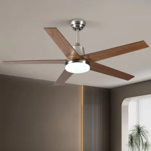 TSINYE LED Modern Ceiling Fans with Lights and Remote Control Vintage Chandelier Wood Decorative Ceiling Fan Light for Bedroom