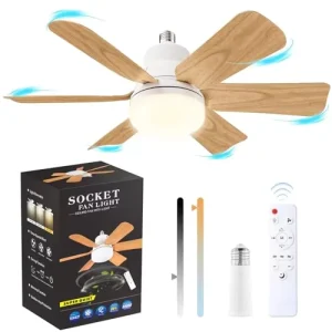 TSINYE TSINYE Wood Blades Modern Ceiling Fan Light Indoor Modern Decorative 3000K 6500K Ceiling Mounted Fans with Lights
