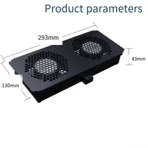 TWIN COOLING FAN 220V 50 60HZ DIM 300MM(L)X130MM(W) X 40MM(H) WITH POWER CABLE SERVER RACK