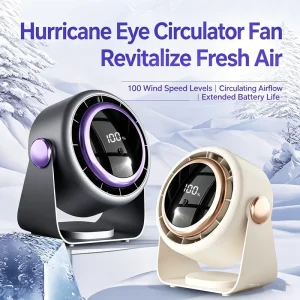 Table Fan Desktop Mini Ultra Quiet Touch Control Brushless Motor for Office Home Use Small Desk Style USB Charged 6 Speed
