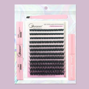 Tangerine Blaze Glow DIY Cluster Eyelash 60D D Curl 10-16mm Bold Warm Festive Vivid Summer Outdoor Garden Party Bright