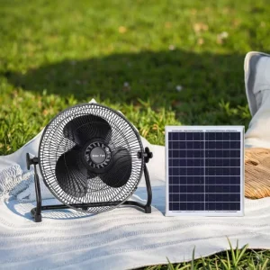 The New Model Solar powered Floor Fan with Remote Control Swivel and Timer Functions Is Suitable for Outdoor Use