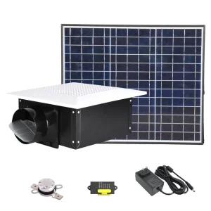 Thermostatic Vent Tools 24Hrs Solar Air Conditioning Ventilation Roof Fan Ceiling Mounted Home Exhaust DC Fan Air Blower Fan