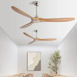 Top Rated Home Decor 60″ Low Noise Solid Wood Blade Modern BLDC Ceiling Fans with Remote Control