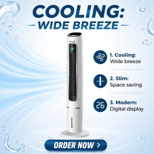Touch Panel Air Cooler Tower Fan