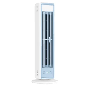Tower Fan Bedroom 25ft/s Smart Standing Fan 90 Oscillating Bladeless Remote USB Powered Table Fan with Light Quiet Low Power