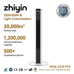 Tower Fan KFT2208D Featuring AC Motor 3 Speeds 12H Timer ETL Listed Oscillating Vertical Home Cooling Fan