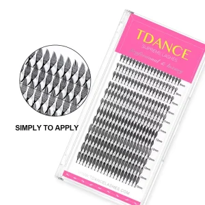 Tower Lash Handmade 0.05mm Soft 12 Rows Manga Lash 3D Printed Premade Fans Custom Logo Eyelash Extension Trays