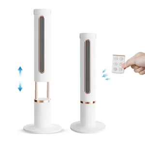 Tower & Pedestal Water Fans 360 Degree Air Cooling Plastic Oscillation Function USB Tower Fan With LCD Screen