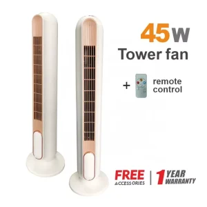 Tower fan modern design standing air conditioner bladeless tower fan with remote control powerful tower fan with air cooler