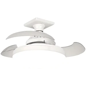 Transparent Blade Ceiling Fan with Light Kit Remote Control Modern Invisible Design Led Ceiling Fans Bathroom Lights