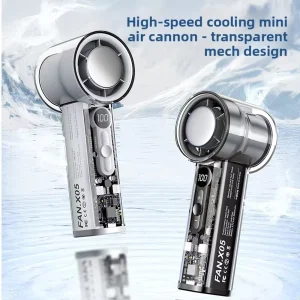 Transparent Ice Pack USB Charged Handheld Mini Fan New Model Cool Touch High Wind Electric Portable Brushless Motor 4000 6000mAh