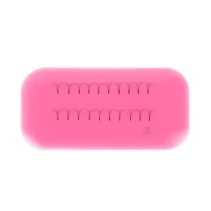 Transparent Pink Eco Friendly Silicone Premade Fan Lash Tray Holder Pads Round Oval Shape Beauty Tool