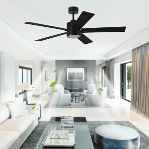 Trendy Style Brushed Nickel 52 Inch 5 Plywood Blades Energy Saving Quiet Operation Hotel Use Electric AC Motor Ceiling Fan Light