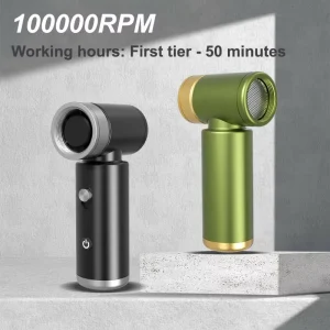 Turbo Fan 100000RPM High Speed Cordless Air Duster Rechargeable Handheld Blower for Car PC Keyboard & Electronics Cleaning