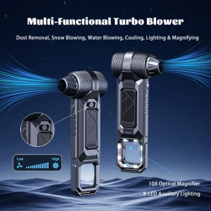 Turbo Fan Electric Compressed Air Duster Blower Mini 150000 RPM Jet Fan with 3 Speeds for Cars Outdoor Hotels