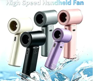 Turbo High Speed USB Rechargeable Portable Mini HandheldFan 3600mAh 150 Wind Speeds Brushless Motor Car Plastic