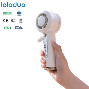 Turbo Jet Handheld Mist Fan Instant Ice Cooling Feature Smart LCD Screen Variable Wind Control Compact Summer Gift