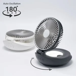 Type-C Input LED Night Lamp Detachable Foldable Portable Rechargeable Table Fan