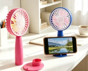 Type C USB Charging Rechargeable Battery Mini Portable Handheld Fan Phone Stand Multifunctional Desk Cooling Low Noise