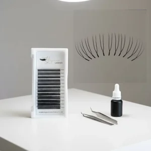 U shaped YY Eyelash Extension Premium PBT Double Layer U Shape YY Lashes Ultra Soft Featherlight False