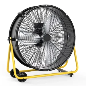 UL 24 Inch 7700 CFM High Velocity Industrial Drum Fan 3 Speed 360 Tilt Heavy Duty Industrial Shop Fan for Warehouse Factory